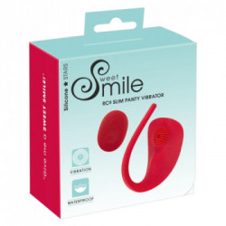 Sweet Smile - Vibratore per Slip, Rosso, Remote Control, Ricaricabile, Stimolante, Silicone