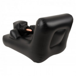 Excellent Power - Lettino Gonfiabile, 3 Vibratori, Telecomando, Funzione Shock, Richiede Batterie, Nero