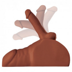 PDX Plus - Masturbatore a Torso Maschile, Pene Realistico, Carnagione Scura, Stimolante