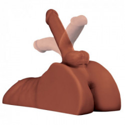 PDX Plus - Masturbatore a Torso Maschile, Pene Realistico, Carnagione Scura, Stimolante