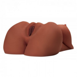 PDX Plus - Masturbatore a Torso, Carnagione Scura, Realistico, Stimolante