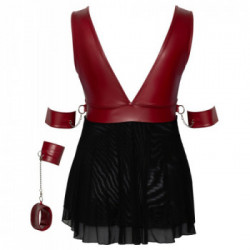 Cottelli Curves Babydoll Bondage - Babydoll Bondage, Rosso e Nero, Taglia 3XL