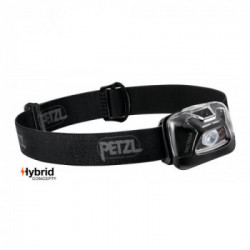 Petzl E093HA00 TACTIKKA Nero - Lampada frontale compatta a 300 Lumen, lluminazione bianca o rossa