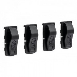 Petzl E000BA00 UNI ADAPT - Clip adesiva per l’attacco di una lampada frontale Petzl su ogni tipo di casco (confezione da 4)