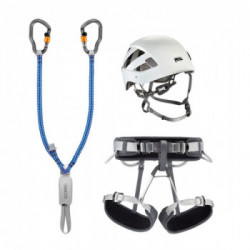 Petzl K029CA00 KIT VERTIGO Taglia 1 - Kit da via ferrata composto da SCORPIO VERTIGO, imbracatura CORAX e casco BOREO