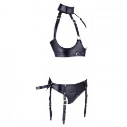 Cottelli Bondage Bra and Briefs - Completino Intimo Bondage, Taglia L	