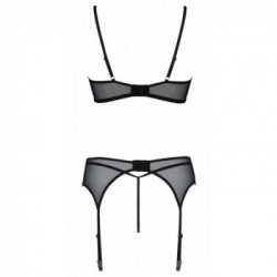 Passion Primula - Set Intimo, Taglia S/M, Pizzo Nero, Provocante