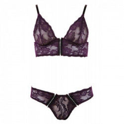 Cottelli Lingerie - Set Intimo, Taglia M, Pizzo Viola, Sensuale