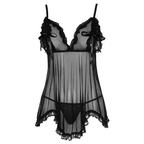 Cottelli Lingerie - Completino Babydoll, Nero,...