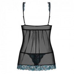 Obsessive - Babydoll, Nero, Taglia L/XL, Sensuale, Trasparente