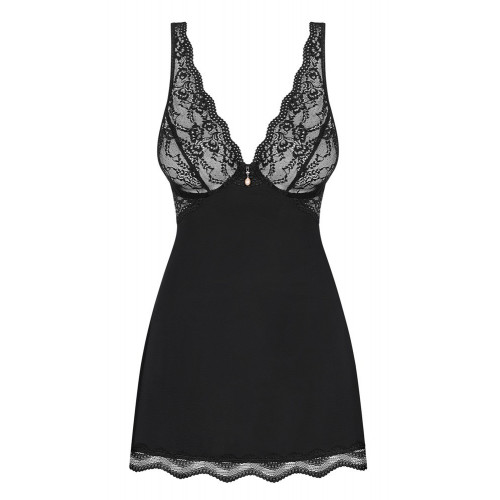 Obsessive - Babydoll, Nero, Taglia S/M, Pizzo...