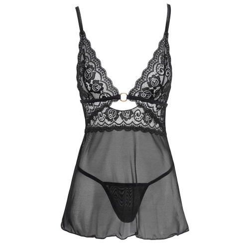Cottelli Lingerie - Completino Babydoll, Nero,...