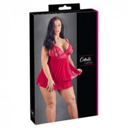 Cottelli Curves - Babydoll, Rosso, Taglia L, Pizzo, Sensuale, Seducente