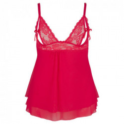 Cottelli Curves - Babydoll, Rosso, Taglia L, Pizzo, Sensuale, Seducente