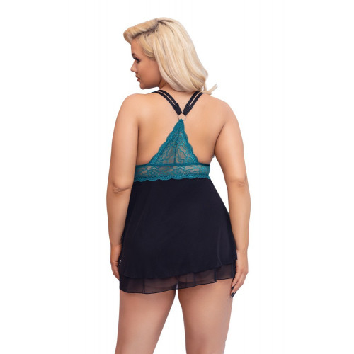 Cottelli Curves Petrol - Babydoll, Taglia XL,...