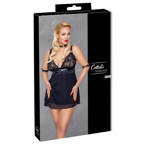 Cottelli - Babydoll Bondage, Taglia 2XL, Nero,...