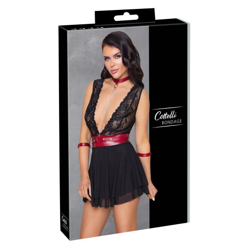 Cottelli - Babydoll Bondage, Taglia L, Pizzo...