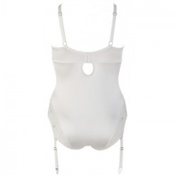Cottelli Curves - Body Bianco, Taglia 90F/XL, Elegante, Cinghie e Bretelle Regolabili