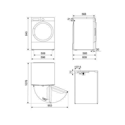 Smeg DT393PIT - Asciugatrice a Pompa di Calore,...