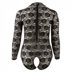 Cottelli Curves - Body, Taglia 3XL, Eccitante, Pizzo Nero, Cavallo Aperto