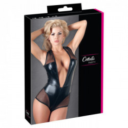 Cottelli Party - Body, Taglia XL, Erotico, Weetlook Nero, Cerniera Lampo