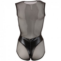 Cottelli Party - Body, Taglia XL, Erotico, Weetlook Nero, Cerniera Lampo