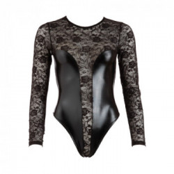 Cottelli Lingerie Body - Body, Taglia XL, Erotico, Weetlook Nero, in Pizzo