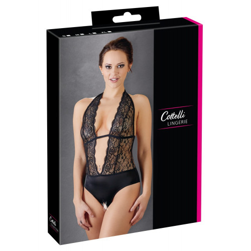Cottelli Lingerie - Body, Taglia L, Pizzo Nero,...