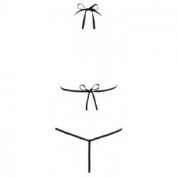 Cottelli Lingerie - Body a Stringhe, Pizzo Nero a Fiori, Seducente, Tg M/L