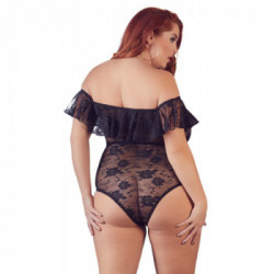 Cottelli Curves - Body, Taglia L, Monopezzo, Trasparente, Pizzo Nero