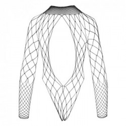 NoXqse - Body a Rete, Nero, Taglia S-L, Sensuale, Provocante