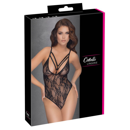Cottelli Lingerie - Body Nero Trasparente,...