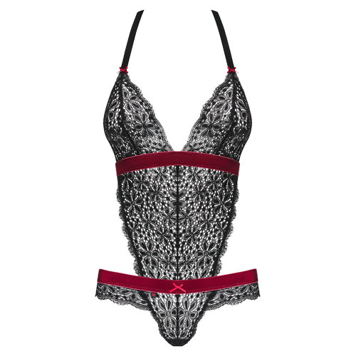 Obsessive - Body Nero, Taglia S/M, Pizzo,...