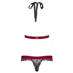 Obsessive - Body Nero, Taglia L/XL, Pizzo, chiusura a Gancio, Reggiseno e Perizoma