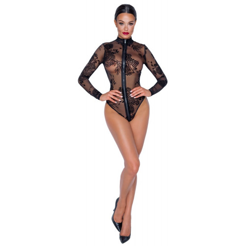 Noir Handmade - Body Nero Trasparente con Zip,...