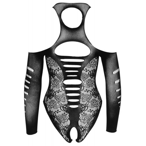 NoXqse - Body Nero Trasparente con Zip, Taglia...