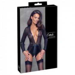 Cottelli Bondage - Body Nero, Taglia L, Trasparente, Powernet, Manette