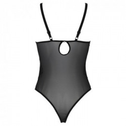 Passion Varella - Body Nero, Taglia L/XL, Eco Passion, Semitrasparente, Seducente
