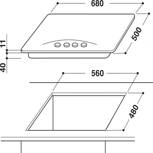 Indesit BB 752 /I (AN) - Piano Cottura a Gas, 5...