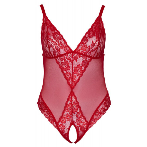 Cottelli Curves Crotchless Body Red -...