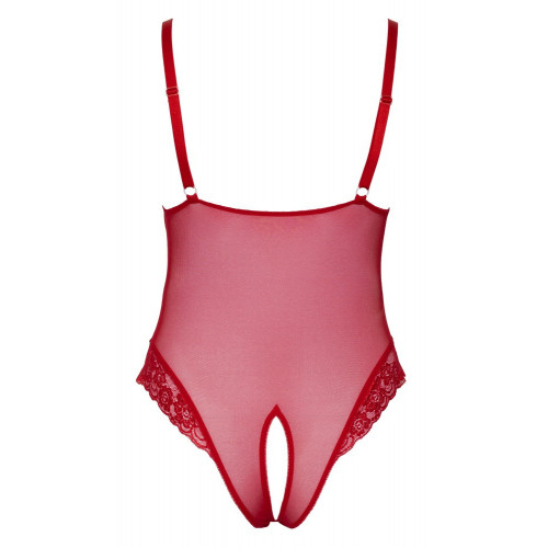 Cottelli Curves Crotchless Body Red -...