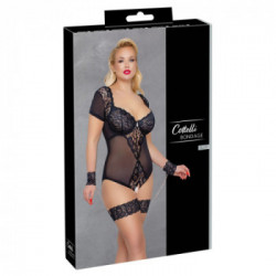 Cottelli Bondage Body - Nero, Inserti in Pizzo, Seducente, Taglia 85D/L