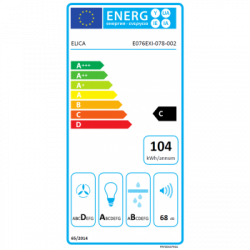 Elica TUBE PRO ISLAND IX/A/43 - Cappa Aspirante ad Isola, 43 cm, 603 m3/h, PRF0044794, C