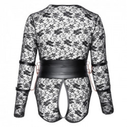 Cottelli Bondage Body - Nero, In Pizzo, Provocante, Aperto sul Davanti, Taglia 2XL