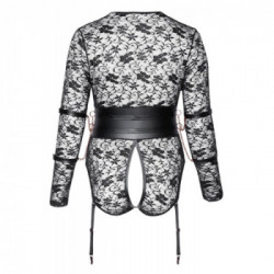 Cottelli Bondage Body - Nero, In Pizzo, Provocante, Aperto sul Davanti, Taglia 2XL