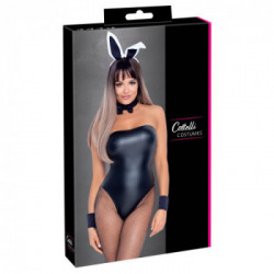 Cottelli Costumes Bunny Body - Vestitino da Coniglietta, Nero, Taglia XL