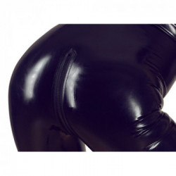 Late X Latex Catsuit - Tutina in Lattice, Colore Nero, Aderente, Cerniera a 3 vie, Taglia S