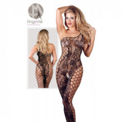 NoXqse Catsuit Asymmetrical - Tutina Intima Nera, Sensuale, Taglia S-L