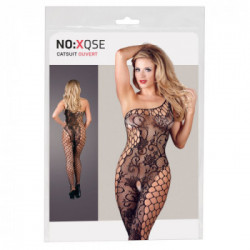 NoXqse Catsuit Asymmetrical - Tutina Intima Nera, Sensuale, Taglia S-L