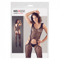 NoXqse Catsuit with String - Tutina Intima, Nera, Morbido, Sensuale, Taglia S-L